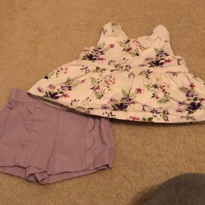 Janie and jack lilac floral outfit